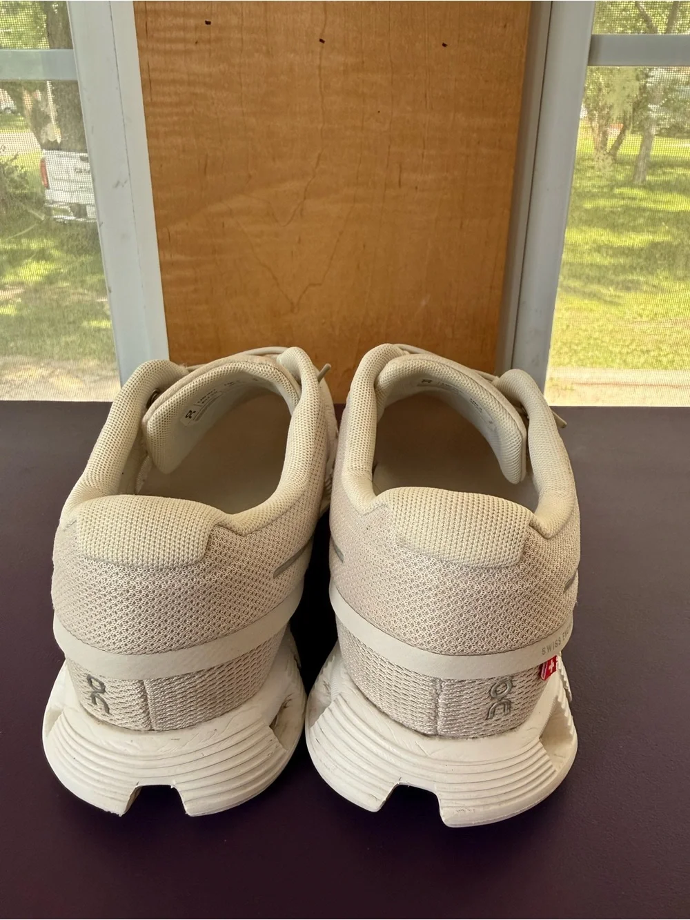 On Running Cloud Sneakers in Light Beige